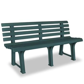 furnicato Gartenbank 145,5 cm Kunststoff grün (M608660)