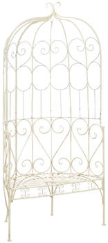 furnicato Gartenbank 95 cm Eisen antik weiß (M608690)