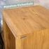 holz4home Massivholz Hocker Bank aus Eiche mit Baumkante XS