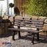 Proregal Gartenbank Antigua 2-Sitzer braun 74 x 120 x 54 cm Kunststoff