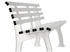 Proregal Gartenbank Antigua 2-Sitzer weiß 74 x 120 x 54 cm Kunststoff