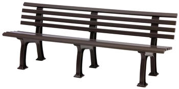 Proregal Gartenbank Antigua 4-Sitzer braun 74 x 200 x 54 cm Kunststoff