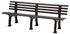Proregal Gartenbank Antigua 4-Sitzer braun 74 x 200 x 54 cm Kunststoff