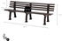 Proregal Gartenbank Antigua 4-Sitzer braun 74 x 200 x 54 cm Kunststoff