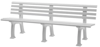 Proregal Gartenbank Antigua 4-Sitzer weiß 74 x 200 x 54 cm Kunststoff