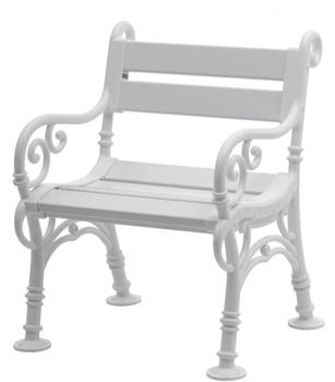 Proregal Gartenbank Curacao 1-Sitzer weiß 85 x 68 x 60 cm Kunststoff