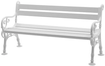 Proregal Gartenbank Curacao 3-Sitzer weiß 85 x 160 x 60 cm Kunststoff