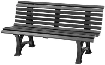Proregal Gartenbank Jamaika 3-Sitzer graphitgrau 80 x 150 x 64 cm Kunststoff