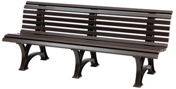 Proregal Gartenbank Jamaika 4-Sitzer braun 80 x 200 x 64 cm Kunststoff