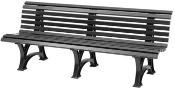 Proregal Gartenbank Jamaika 4-Sitzer graphitgrau 80 x 200 x 64 cm Kunststoff