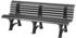 Proregal Gartenbank Jamaika 4-Sitzer graphitgrau 80 x 200 x 64 cm Kunststoff