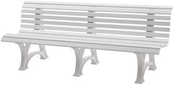 Proregal Gartenbank Jamaika 4-Sitzer weiß 80 x 200 x 64 cm Kunststoff