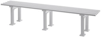 Proregal Gartenbank Kuba 4-Sitzer weiß 42 x 200 x 37 cm Kunststoff