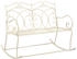 furnicato Gartenbank 104 cm Eisen antik weiß