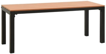 furnicato Gartenbank 110 cm Stahl/WPC braun/schwarz