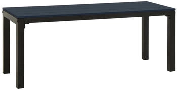 furnicato Gartenbank 110 cm Stahl/WPC schwarz