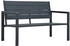 furnicato Gartenbank 120 cm HDPE Holzoptik grau