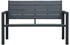 furnicato Gartenbank 120 cm HDPE Holzoptik grau
