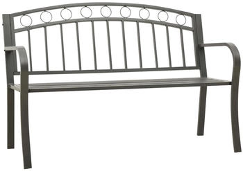 furnicato Gartenbank grau 120 cm Stahl