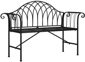 furnicato 2-Sitzer-Gartenbank 128 cm Stahl schwarz