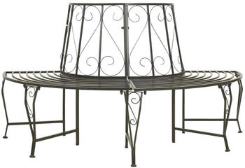 furnicato Baumbank halbrund 160 cm Stahl