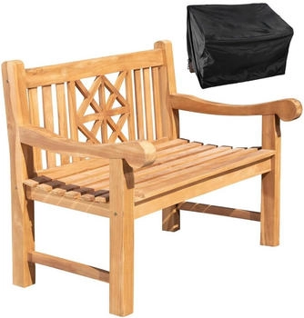 TPFGarden Gartenbank Florence XL Abdeckplane + Armlehnen 120 cm x 92 cm x 72 cm teak (800001044364)