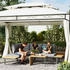 Outsunny Gartenmöbel-Set Akazienholz Stahl 175L x 65B x 70H cm Hellgrau