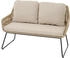 Siena Garden 2-er Diningbank Kansas 69 cm x 135 cm x 85,5 cm Taupe