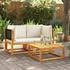 vidaXL Gartensofas-Ecke mit Kissen 2 Stk. Holz Akazie & Rattan (3278876)