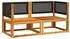 vidaXL Gartensofas-Ecke mit Kissen 2 Stk. Holz Akazie & Rattan (3278876)