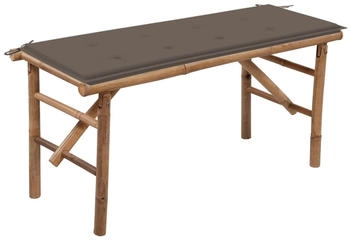 furnicato Klappbare mit Auflage 118 cm Bambus