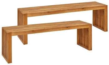 Beliani Heller Holzfarbton 40x150x45