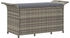 vidaXL Gartenbank mit Kissen 116x46x57 cm Poly Rattan Grau (363418)