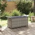 vidaXL Gartenbank mit Kissen 116x46x57 cm Poly Rattan Grau (363418)