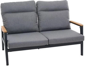 Siena Garden Gartenloungesofa verstellbar Aluminium/Rope/Polypropylen Dunkelgrau (T93221)