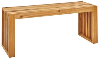 Beliani Gartenbank 35x105x43cm Heller Holzfarbton