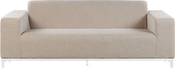 Beliani Gartensofa 84x186x68cm Beige Weiss