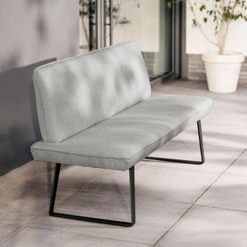 Niehoff Elba Diningsofa Stahl/Olefin Natur Dunkelgrau (G627-544-180)