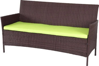 MCW 3-Sitzer Poly-Rattan Hamar Braun-meliert/Grün
