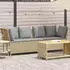vidaXL Gartensofa mit Kissen Poly Rattan Beige (4104126)