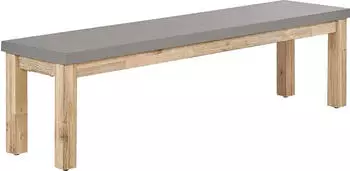 Beliani OSTUNI 40x160x45cm Grau Heller Holzfarbton
