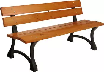 MCW Gartenbank O20 3-Sitzer Gusseisen Kiefer 170cm teak (98989)