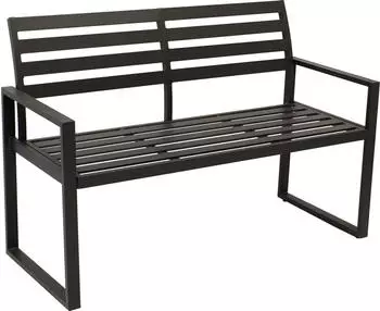DEGAMO Gartenbank 2-sitzer Aluminium schwarz