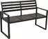 DEGAMO Gartenbank 2-sitzer Aluminium schwarz