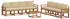 vidaXL Outdoor-Sofagarnitur 9-tlg. Akazienholz Natur/Beige (3366186)