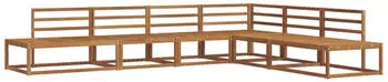 vidaXL Outdoor-Sofagarnitur 6-teilig Massivholz Akazie Natur (3368142)