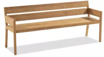 Niehoff Ann Gartenbank mit Armlehnen, Teak, 160cm