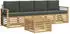vidaXL Gartenlounge-Set Massivholz Akazie, 5-tlg. (3391367)