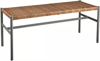 Brafab DK Gartenbank Aluminium/Kunstrattan 106cm, Hellgr&uuml;n