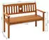 Dehner Gartenbank Heart 2-Sitzer, Akazienholz FSC®, braun, 127x90x61cm
